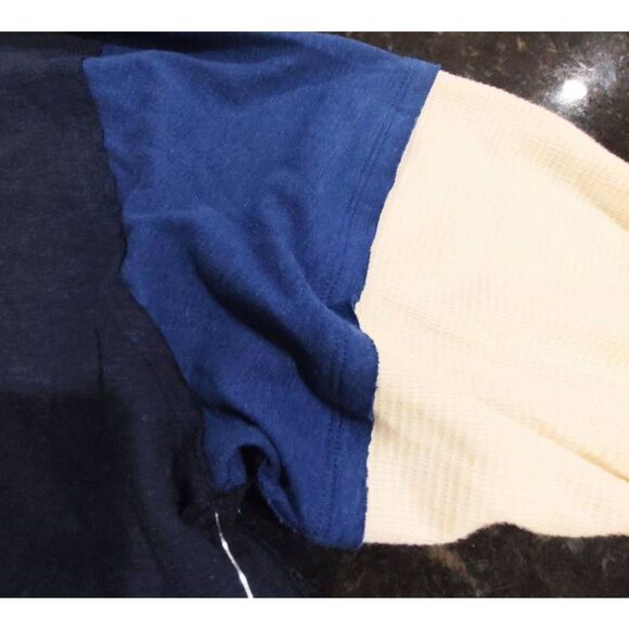 CARE FP WOULD YOU RATHER FREE PEOPLE TEE L/S NWT SZ M NAVY - Picture 7 of 13